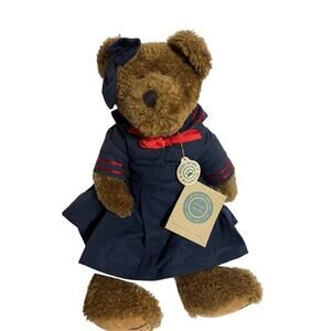 Vintage Boyd Bears Plush Bear Fiona Fitzbruin with Blue Sailor Dress with Tags A